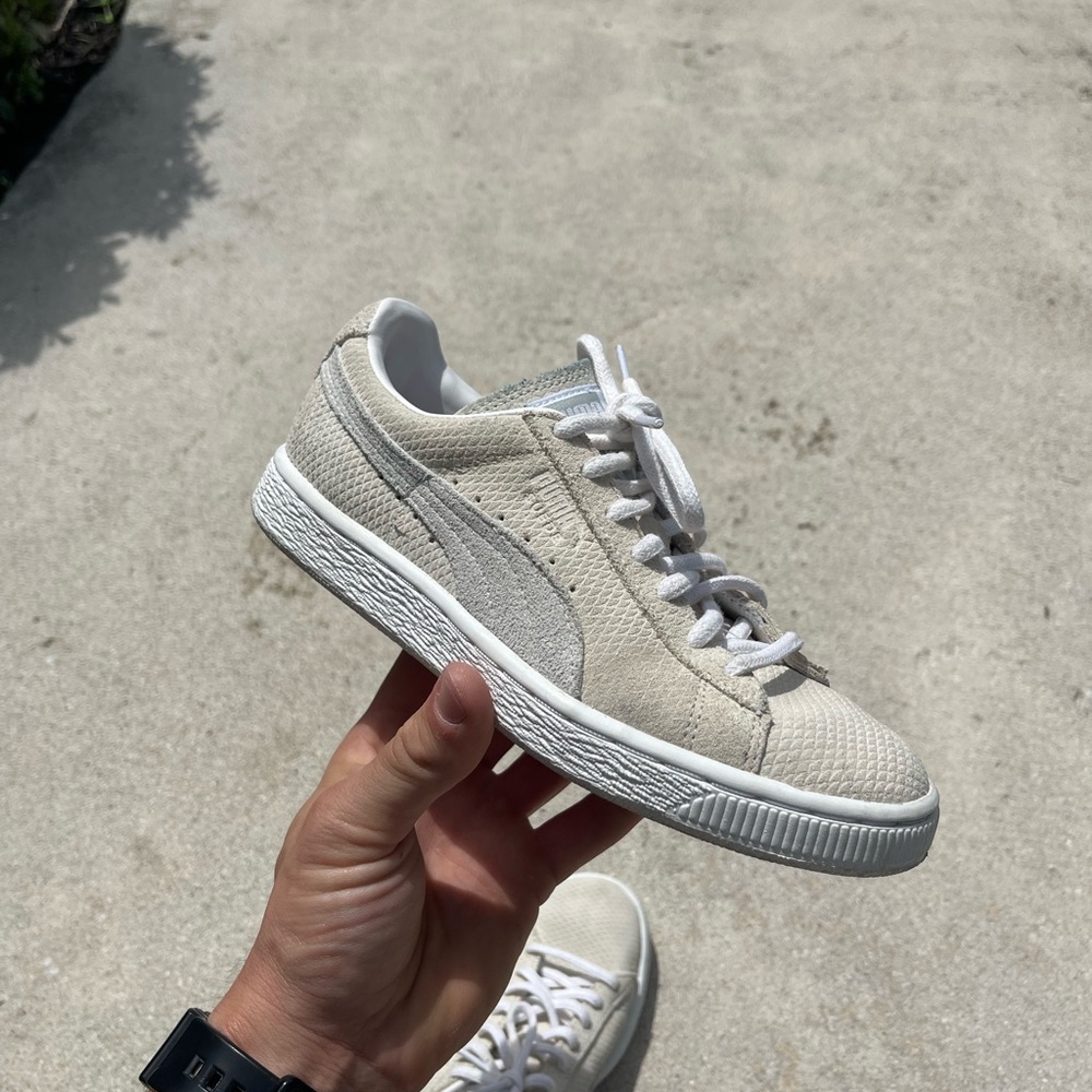 Puma Suede Classic Sneakers in Cream and White